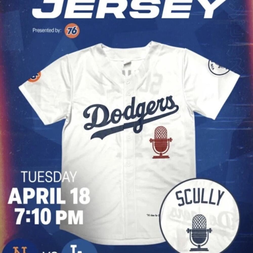 Dodgers Vince Scully 2023 Jersey LA MLB DODGER